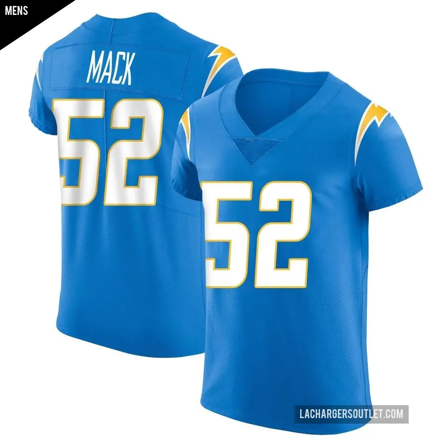 Men's Los Angeles Chargers ＃52 Khalil Mack Blue Elite Alternate Vapor Untouchable Jersey