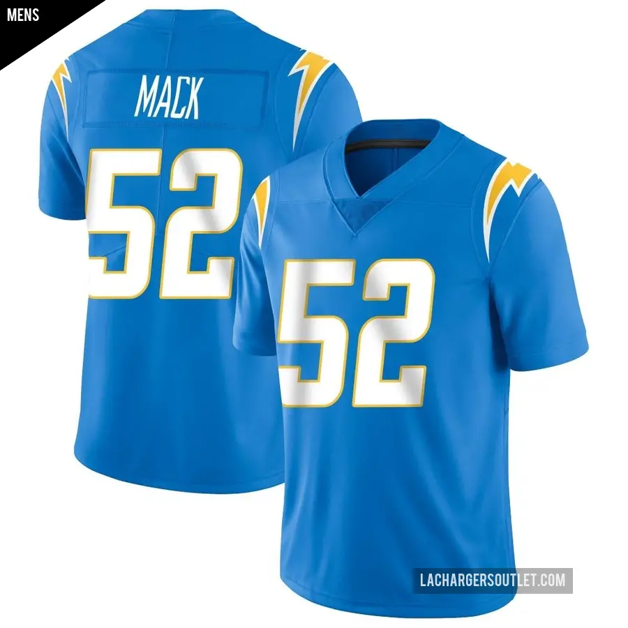 Men's Los Angeles Chargers ＃52 Khalil Mack Blue Limited Powder Vapor Untouchable Alternate Jersey