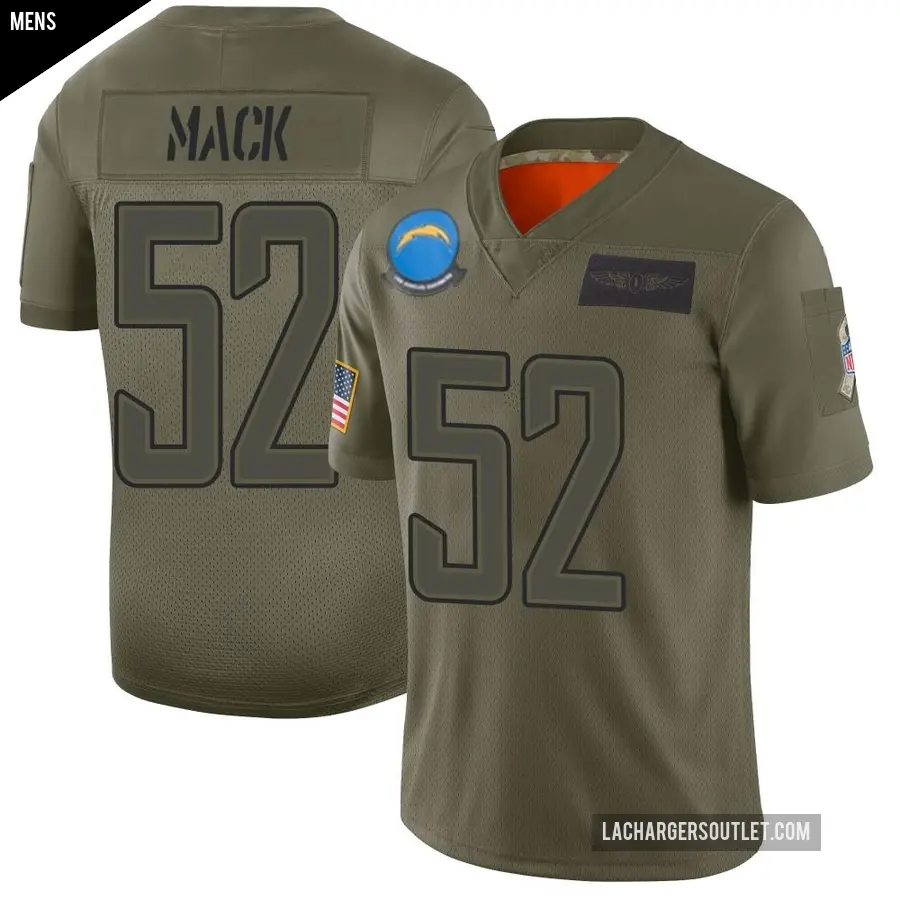 Men's Los Angeles Chargers ＃52 Khalil Mack Camo Limited 2019 Salute to Service Jersey