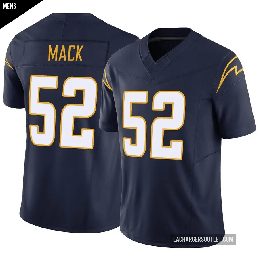 Men's Los Angeles Chargers ＃52 Khalil Mack Navy Limited Vapor F.U.S.E. Jersey