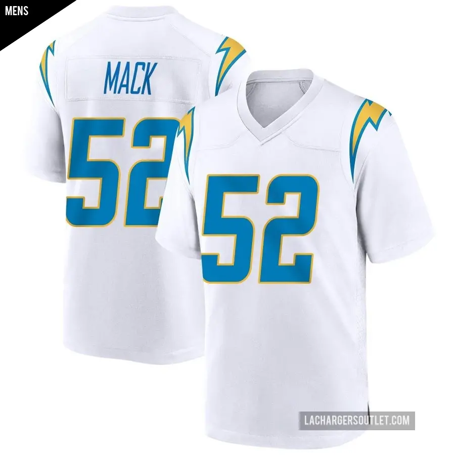 Men's Los Angeles Chargers ＃52 Khalil Mack White Game Jersey