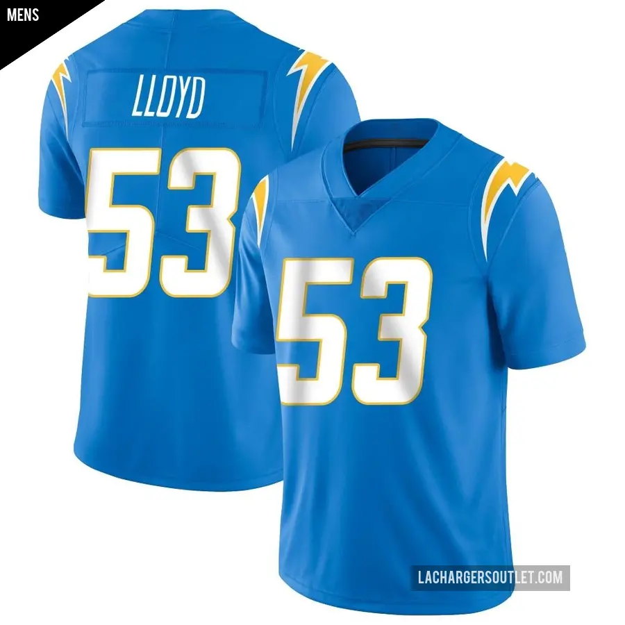 Men's Los Angeles Chargers ＃53 Damon Lloyd Blue Limited Powder Vapor Untouchable Alternate Jersey