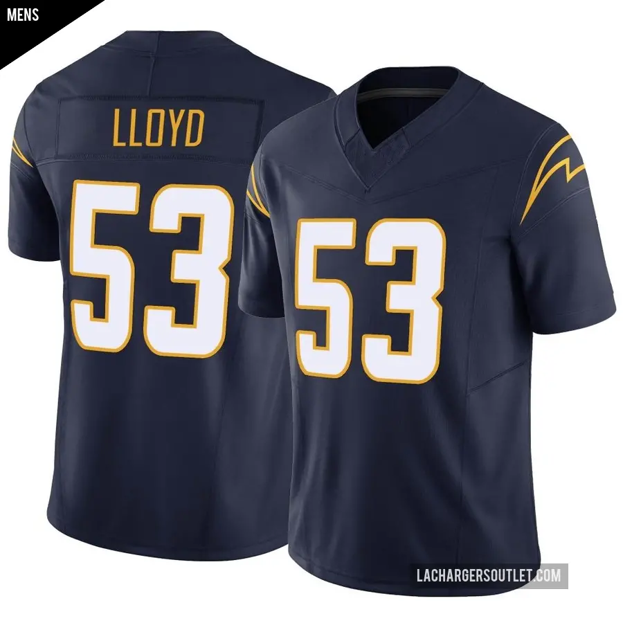 Men's Los Angeles Chargers ＃53 Damon Lloyd Navy Limited Vapor F.U.S.E. Jersey