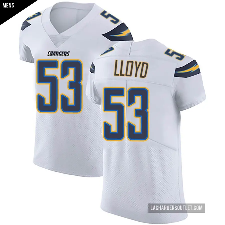 Men's Los Angeles Chargers ＃53 Damon Lloyd White Elite Vapor Untouchable Jersey