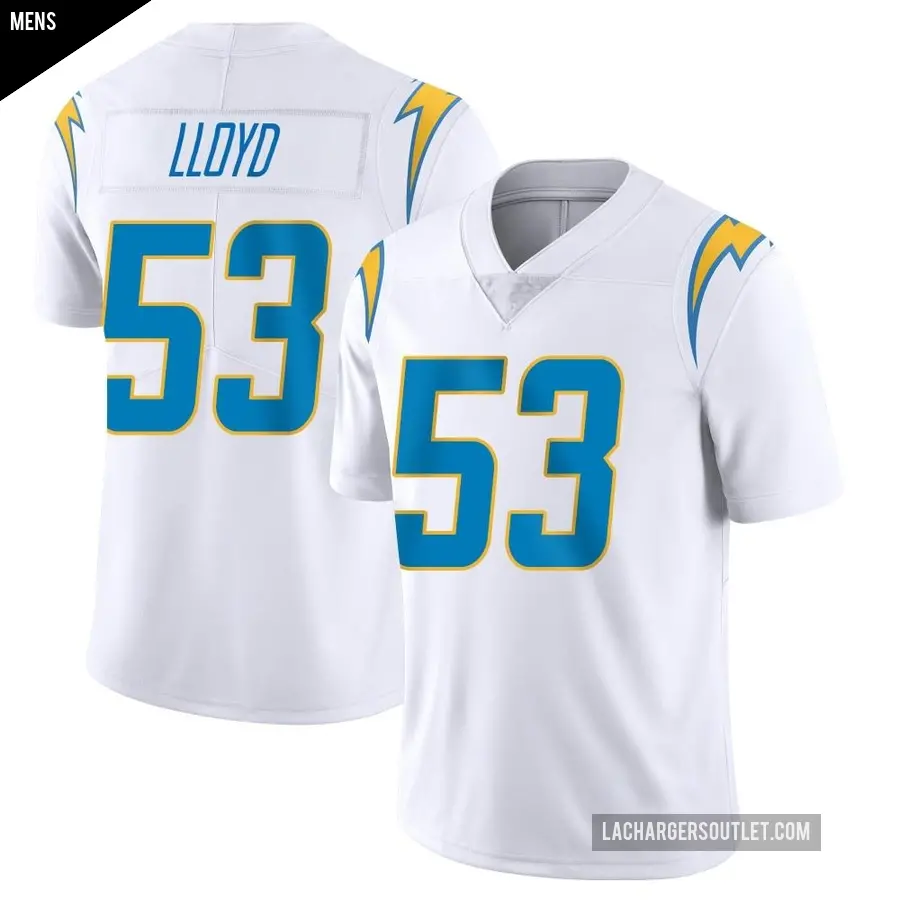 Men's Los Angeles Chargers ＃53 Damon Lloyd White Limited Vapor Untouchable Jersey