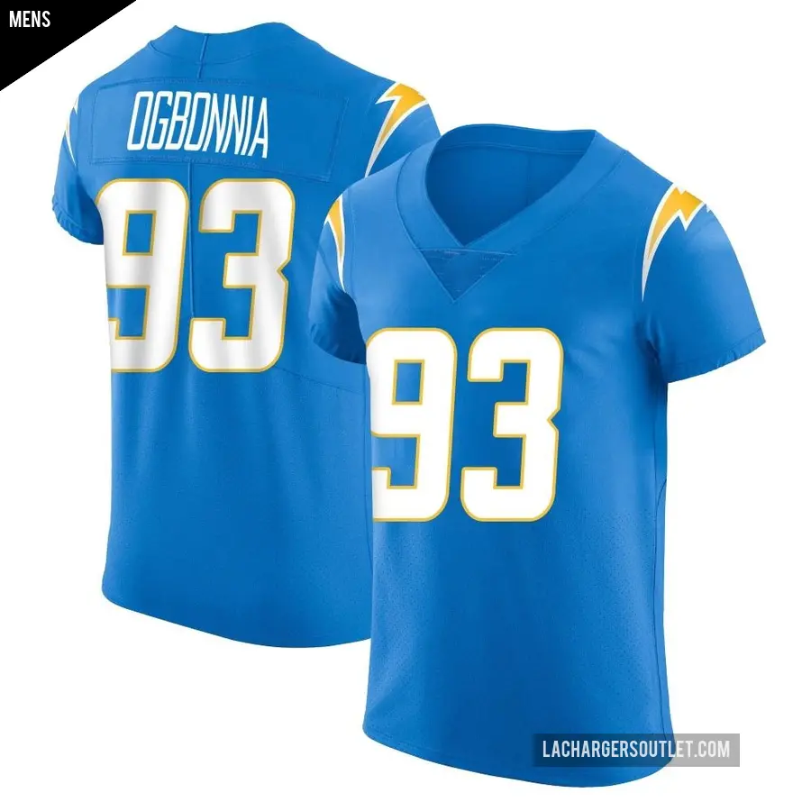 Men's Los Angeles Chargers ＃93 Otito Ogbonnia Blue Elite Alternate Vapor Untouchable Jersey