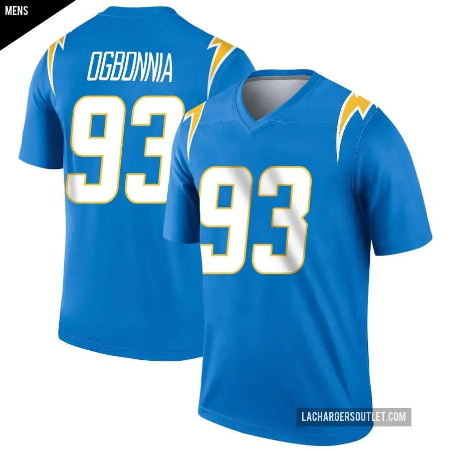 Men's Los Angeles Chargers ＃93 Otito Ogbonnia Blue Legend Powder Jersey