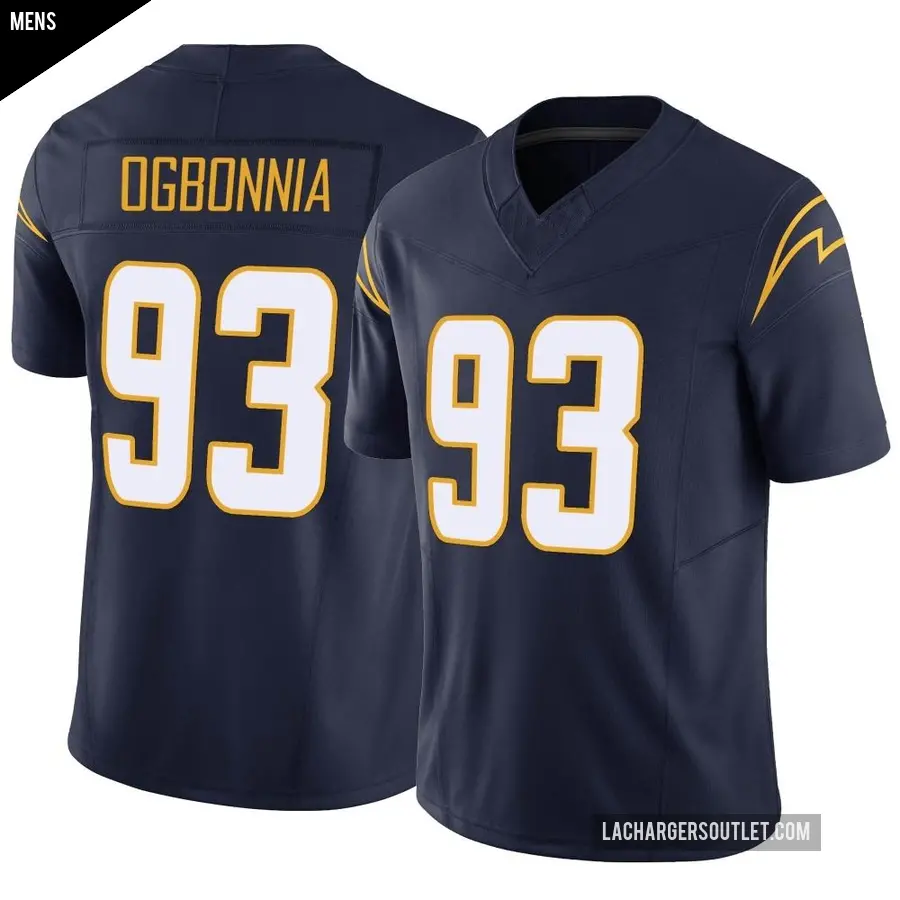 Men's Los Angeles Chargers ＃93 Otito Ogbonnia Navy Limited Vapor F.U.S.E. Jersey