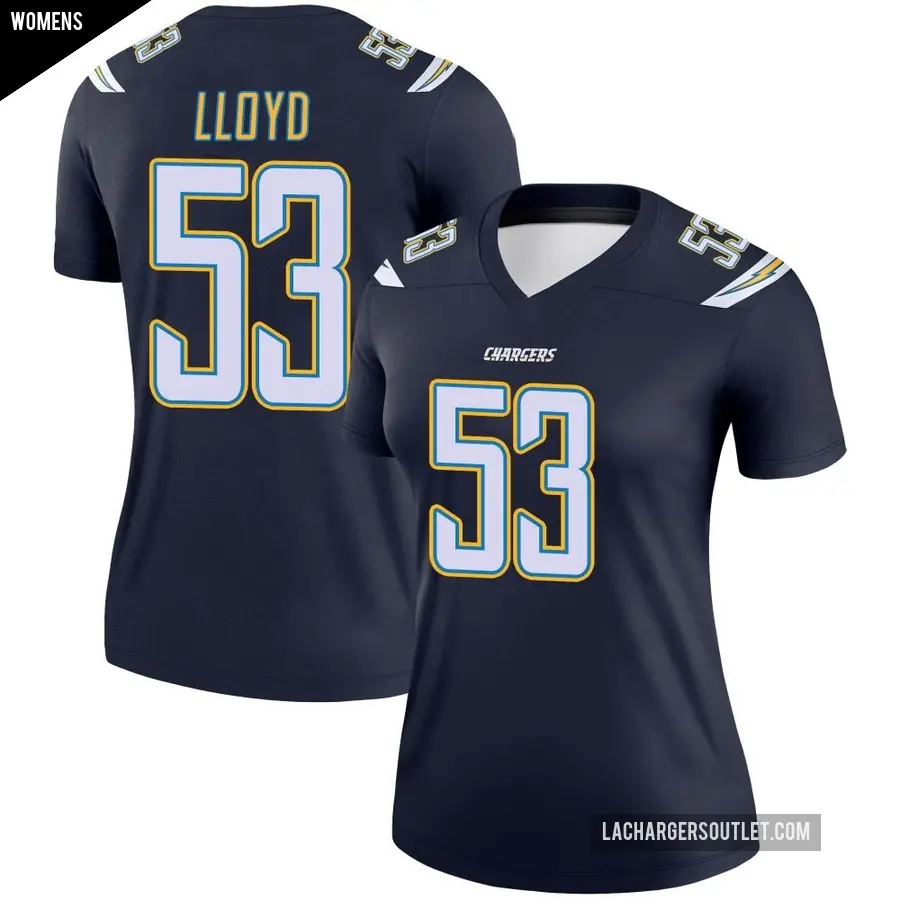 Women's Los Angeles Chargers ＃53 Damon Lloyd Navy Legend Jersey