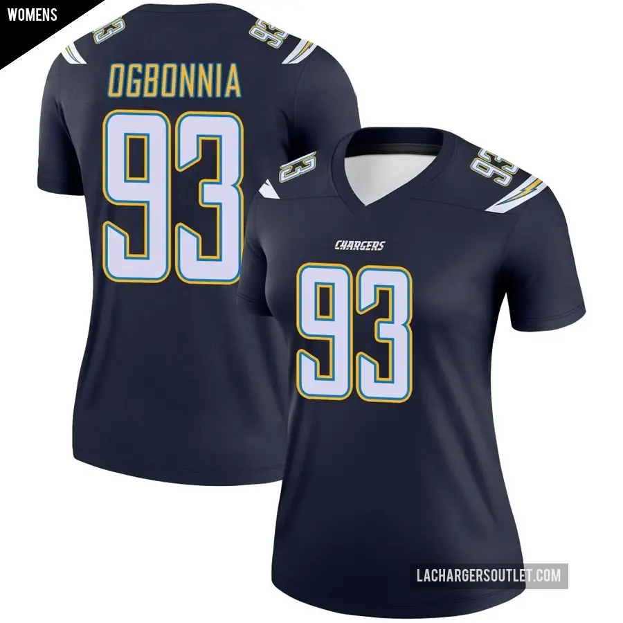 Women's Los Angeles Chargers ＃93 Otito Ogbonnia Navy Legend Jersey