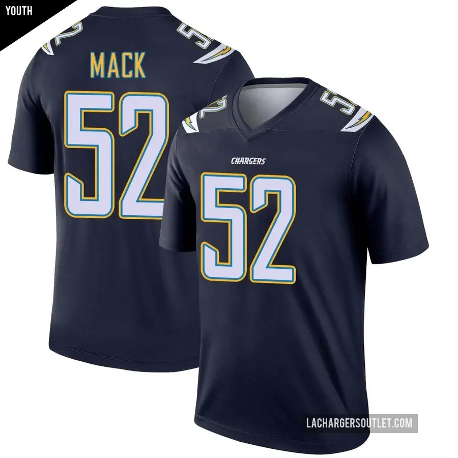 Youth Los Angeles Chargers ＃52 Khalil Mack Navy Legend Jersey