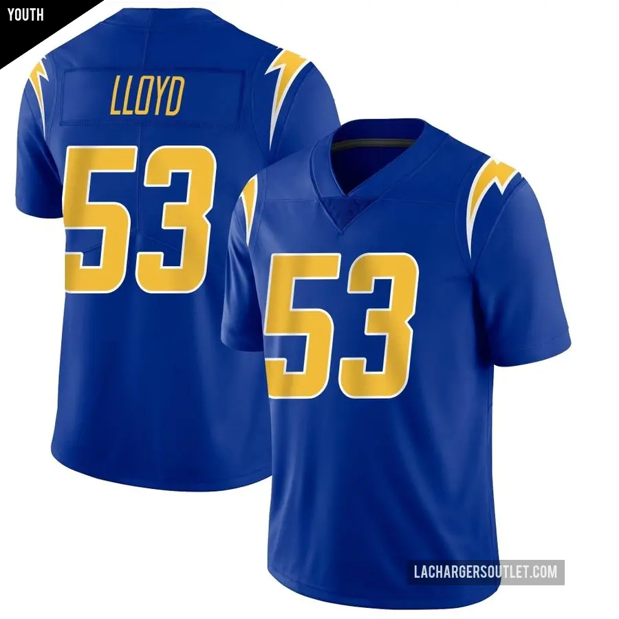 Youth Los Angeles Chargers ＃53 Damon Lloyd Royal Limited 2nd Alternate Vapor Jersey